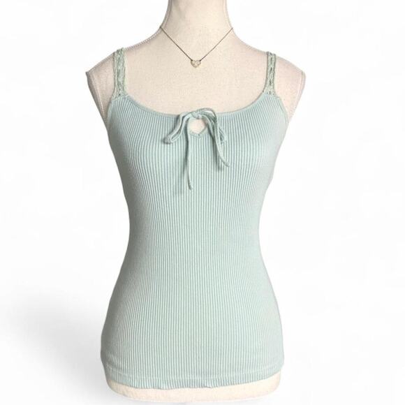 Apostrophe Tops - Apostrophe Baby Blue Fitted Y2K 100% Cotton Tank Top